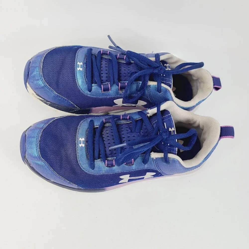 Under‎ Armour Youth Smalt Blue Crystal Lilac Assert 8 Frosty Running Shoes Sz 5Y